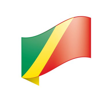 Kongo Cumhuriyeti bayrağı, vektör çizim