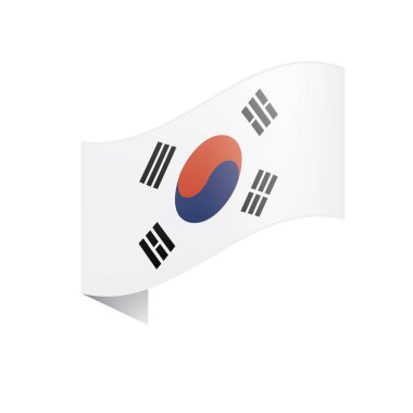 Güney Kore bayrağı, vektör çizim