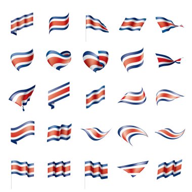 costa rica bayrağı, vektör illüstrasyonu