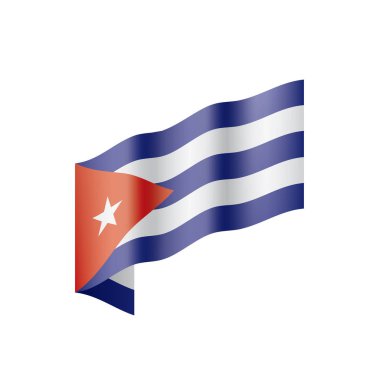 Küba bayrağı, vektör illüstrasyonu