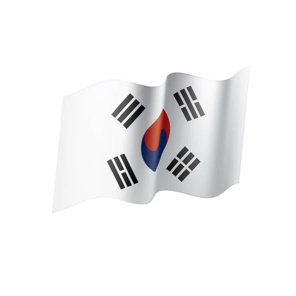 South Korean flag, vector illustration — Stock Vector