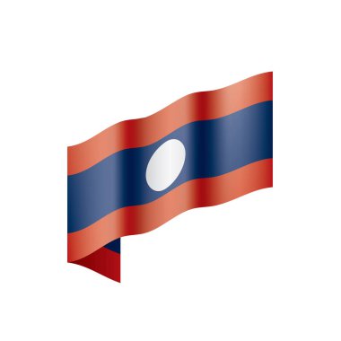 Laos bayrağı, vektör illüstrasyonu