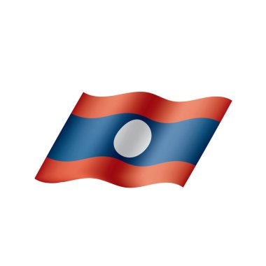 Laos bayrağı, vektör illüstrasyonu