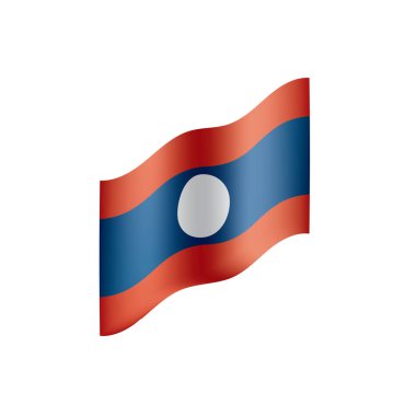 Laos bayrağı, vektör illüstrasyonu