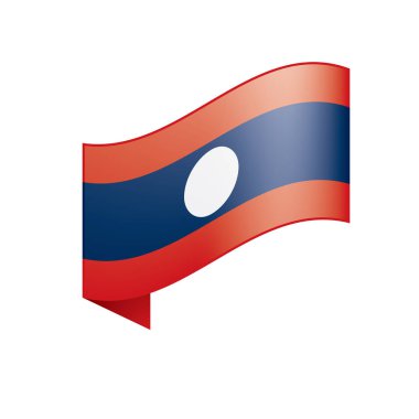 Laos bayrağı, vektör illüstrasyonu
