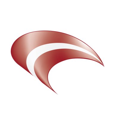 Letonya bayrağı, vektör çizim