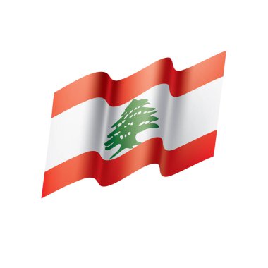 Lübnan bayrağı, vektör çizim