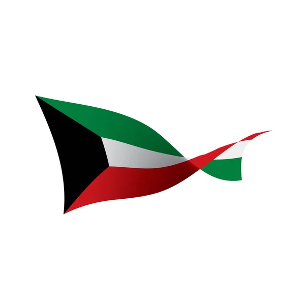 Bandera de Kuwait, ilustración vectorial — Vector de stock