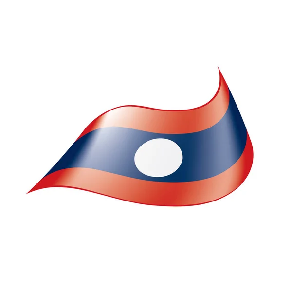 Laos vlag, vector illustratie — Stockvector