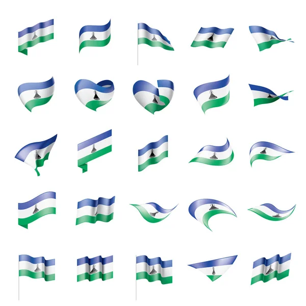 Lesoto bayrağı, vektör çizim — Stok Vektör
