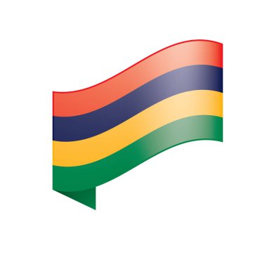 Mauritius bayrak, vektör çizim