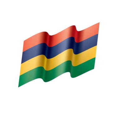 Mauritius bayrak, vektör çizim