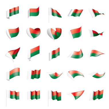 Madagaskar bayrağı, vektör çizim