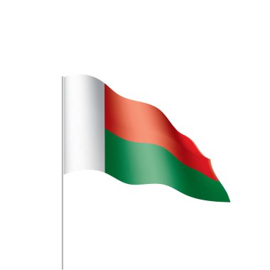 Madagaskar bayrağı, vektör çizim