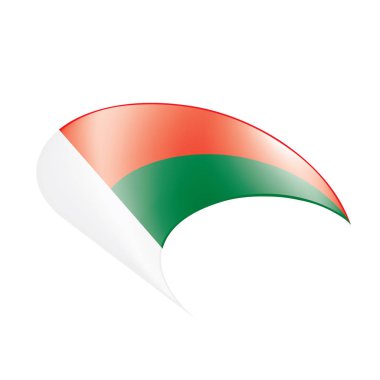 Madagaskar bayrağı, vektör çizim