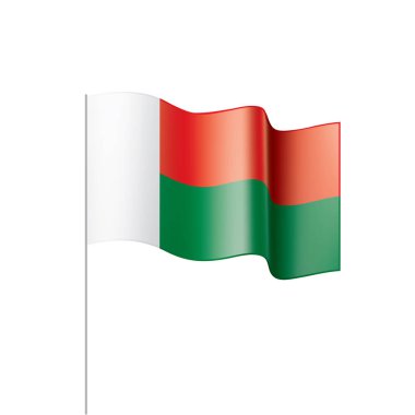 Madagaskar bayrağı, vektör çizim