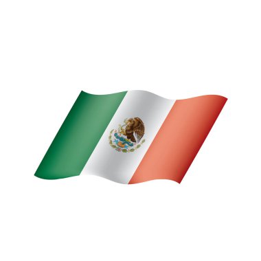 Meksika bayrağı, vektör çizim