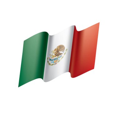Meksika bayrağı, vektör çizim