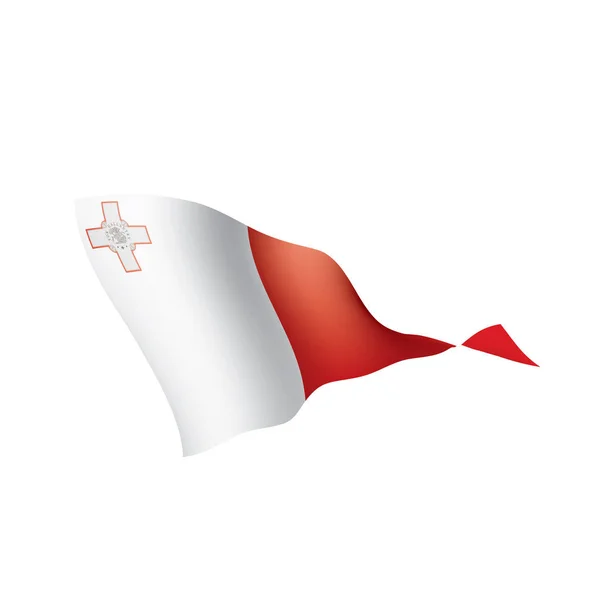 Bandera de Malta, ilustración vectorial — Archivo Imágenes Vectoriales