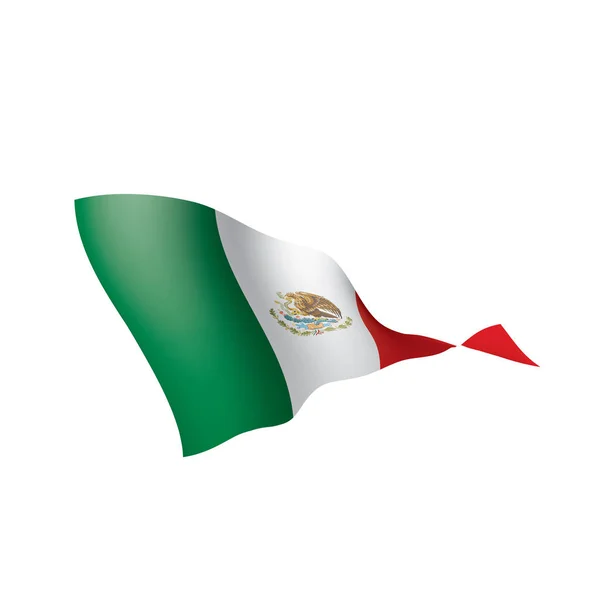 Bandera mexicana, ilustración vectorial — Vector de stock