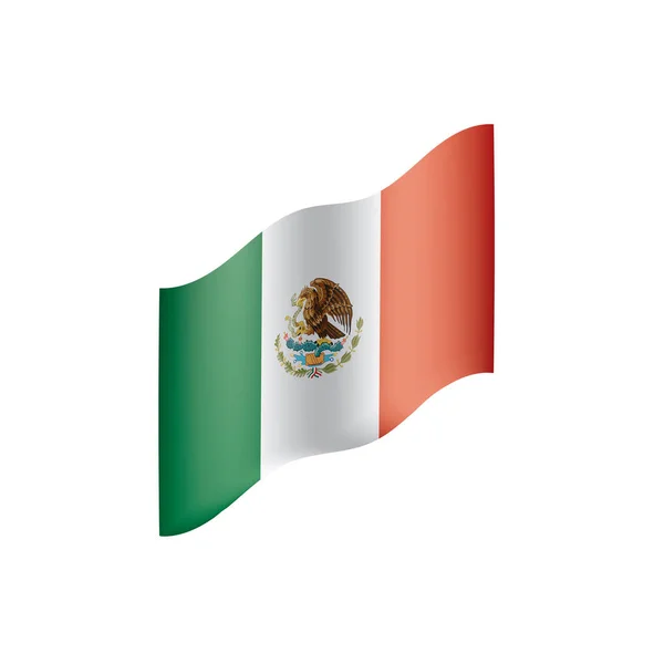 Bandeira mexicana, ilustração vetorial — Vetor de Stock