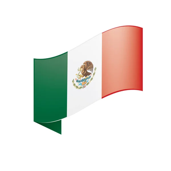 Mexická vlajka, vektorové ilustrace — Stockový vektor