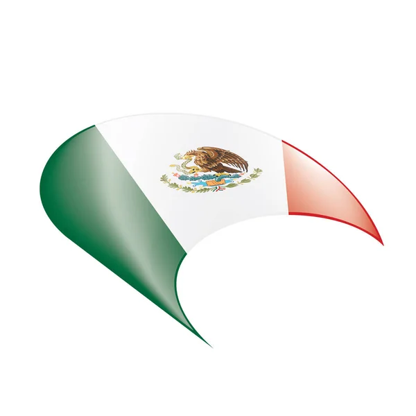 Bandera mexicana, ilustración vectorial — Vector de stock