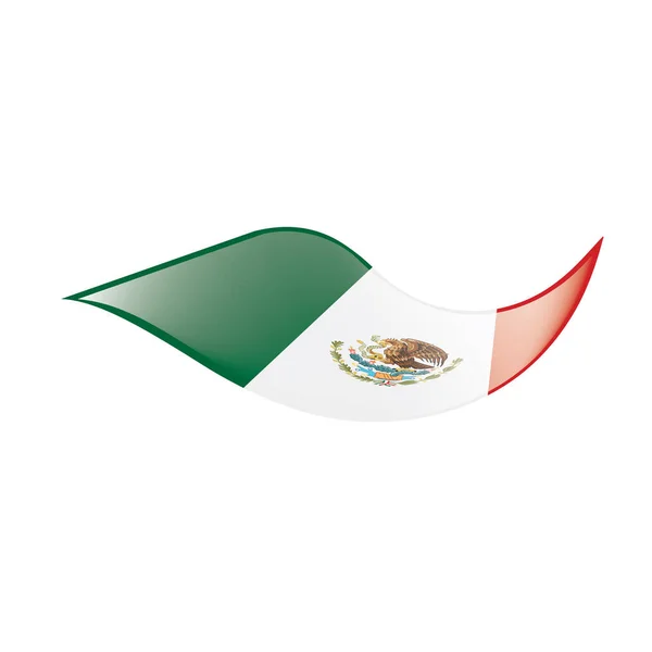 Bandera mexicana, ilustración vectorial — Vector de stock