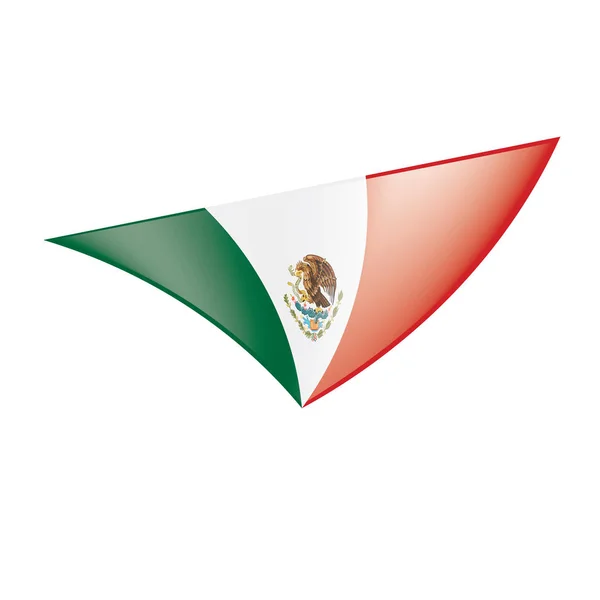 Bandera mexicana, ilustración vectorial — Vector de stock