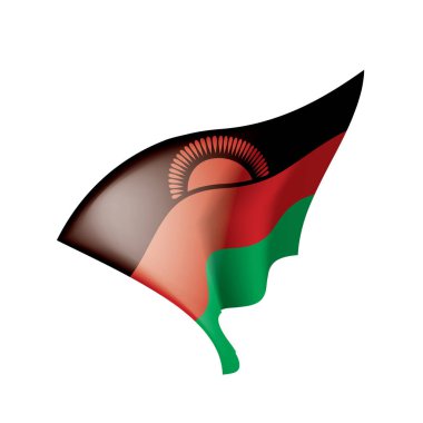 Malavi bayrak, vektör çizim