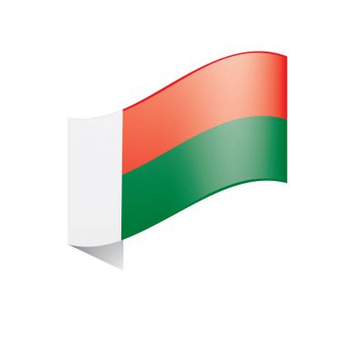 Madagaskar bayrağı, vektör çizim