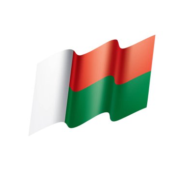 Madagaskar bayrağı, vektör çizim