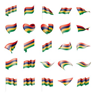 Mauritius bayrak, vektör çizim