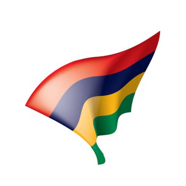 Mauritius bayrak, vektör çizim