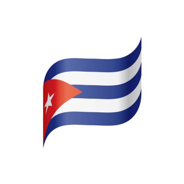 Küba bayrağı, vektör illüstrasyonu