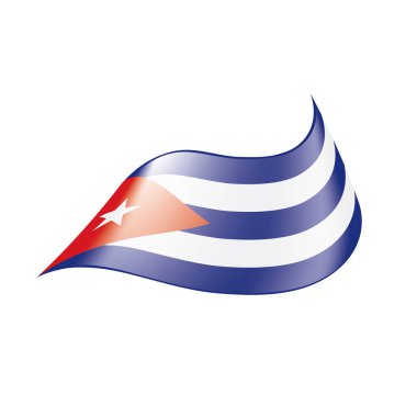 Küba bayrağı, vektör illüstrasyonu