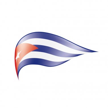 Küba bayrağı, vektör illüstrasyonu