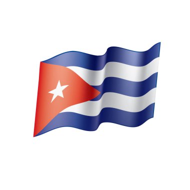 Küba bayrağı, vektör illüstrasyonu