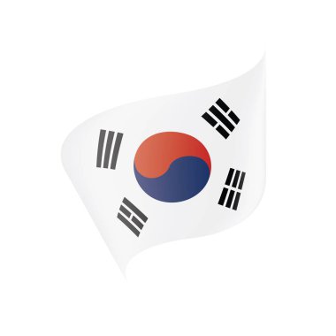 Güney Kore bayrağı, vektör çizim