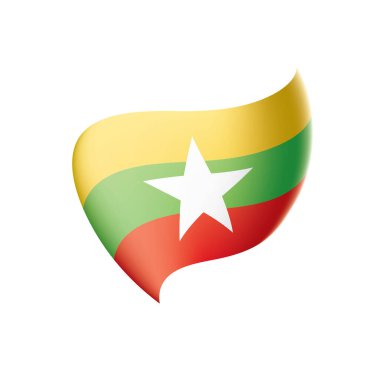Myanmar bayrağı, vektör çizim