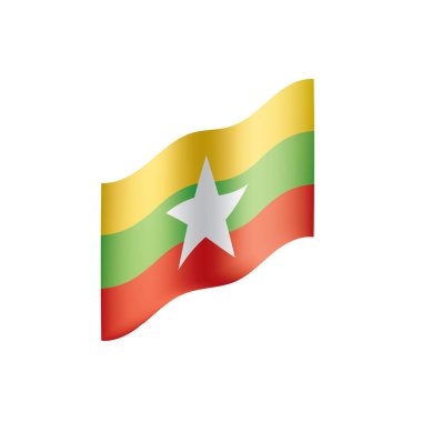 Myanmar bayrağı, vektör çizim