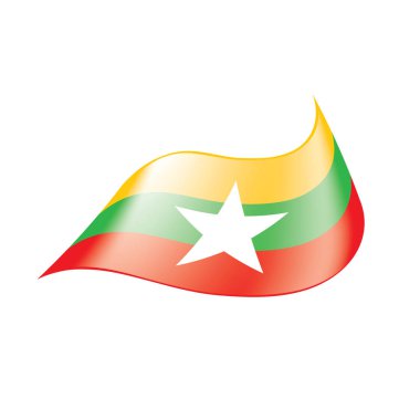 Myanmar bayrağı, vektör çizim