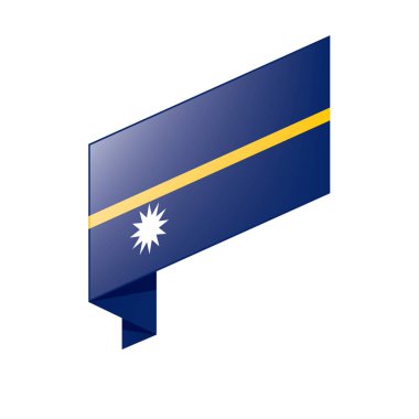 Nauru bayrak, vektör çizim