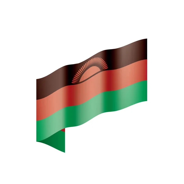 Bandera de Malawi, ilustración vectorial — Vector de stock