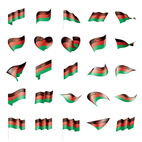 Bandera de Malawi, ilustración vectorial — Archivo Imágenes Vectoriales