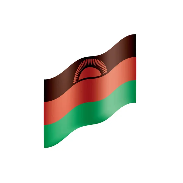 Vlajka Malawi, vektorové ilustrace — Stockový vektor