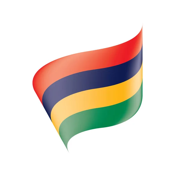 Bandiera Mauritius, illustrazione vettoriale — Vettoriale Stock