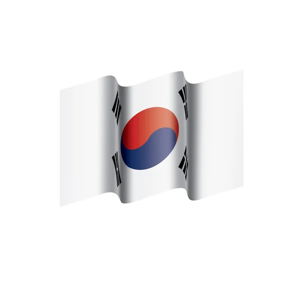 Sydkoreansk flag, vektorillustration – Stock-vektor
