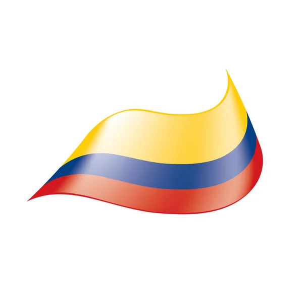 Bandera de Colombia, vector de ilustración — Vector de stock