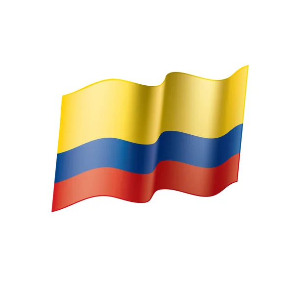 Colombia flagga, vektor illustration — Stock vektor